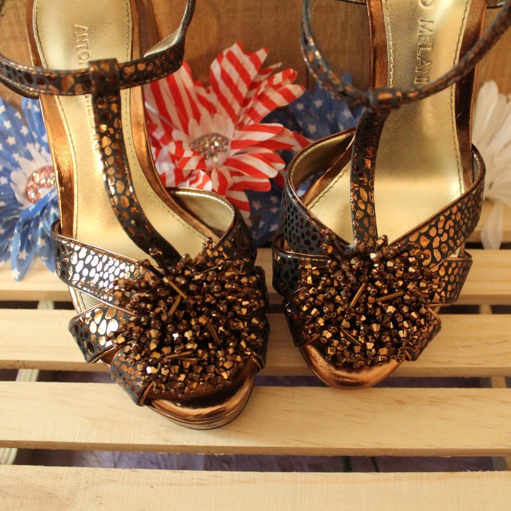Antonio Melani Jazzy Night Out Deco Heels 6M - Picture 2 of 6
